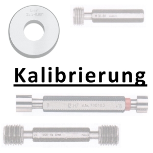 Kalibrierung inkl. Zertifikat für Gewinde- Gut-/Aus-Lehrring 1,4 bis 3 mm LW-110-01