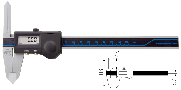 Digital-Messschieber mit langen Kreuzspitzen 150 mm U1850631