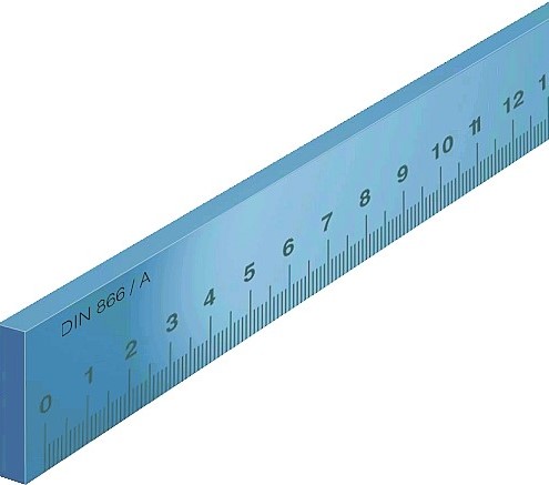 Maßstab Arbeitsmaßstab mit mm-Teilung DIN 866-A 500 mm Z041010500
