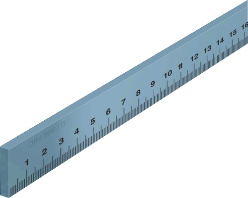 Maßstab, Arbeitsmaßstab mit mm-Teilung DIN 866-B 1500 mm Z042021500