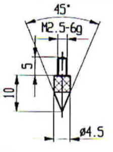 Messeinsatz Stahl 4,5 mm Ø KA573-13
