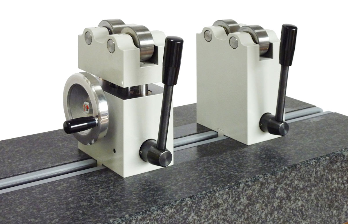 Abrollböcke Paar in schwerer Ausführung höhenverstellbar für Werkstücke Ø 60 - 150 mm U1558603