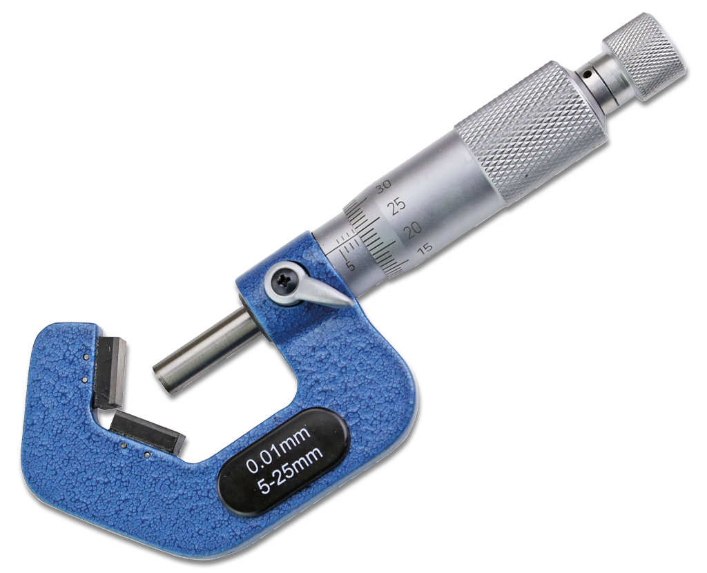 Bügelmessschraube mit Prismenamboss 	108°,  5-schneidig 45 mm - 65 mm U2057103s