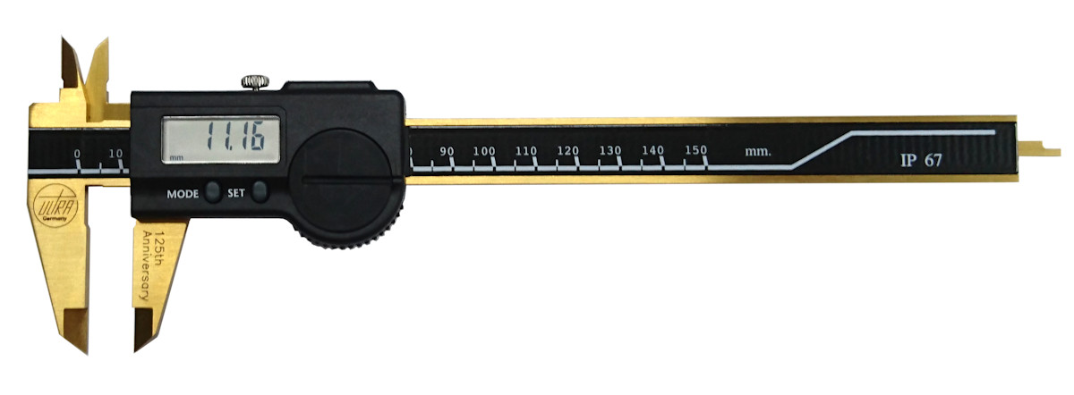 Digitaler Messschieber IP67 TiN beschichtet 0 - 150 mm U1850151tin
