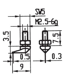 Messeinsatz Stahl 7,8 mm Ø KA573-39E