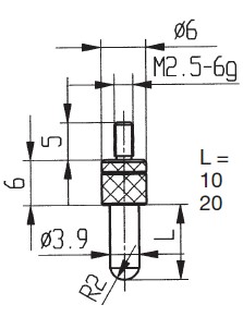 Messeinsatz Hartmetallbestückt 3,9 mm Ø KA573-43H-L20