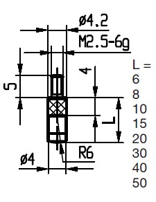 Messeinsatz Hartmetallbestückt 4 mm Ø KA573-48HL-10