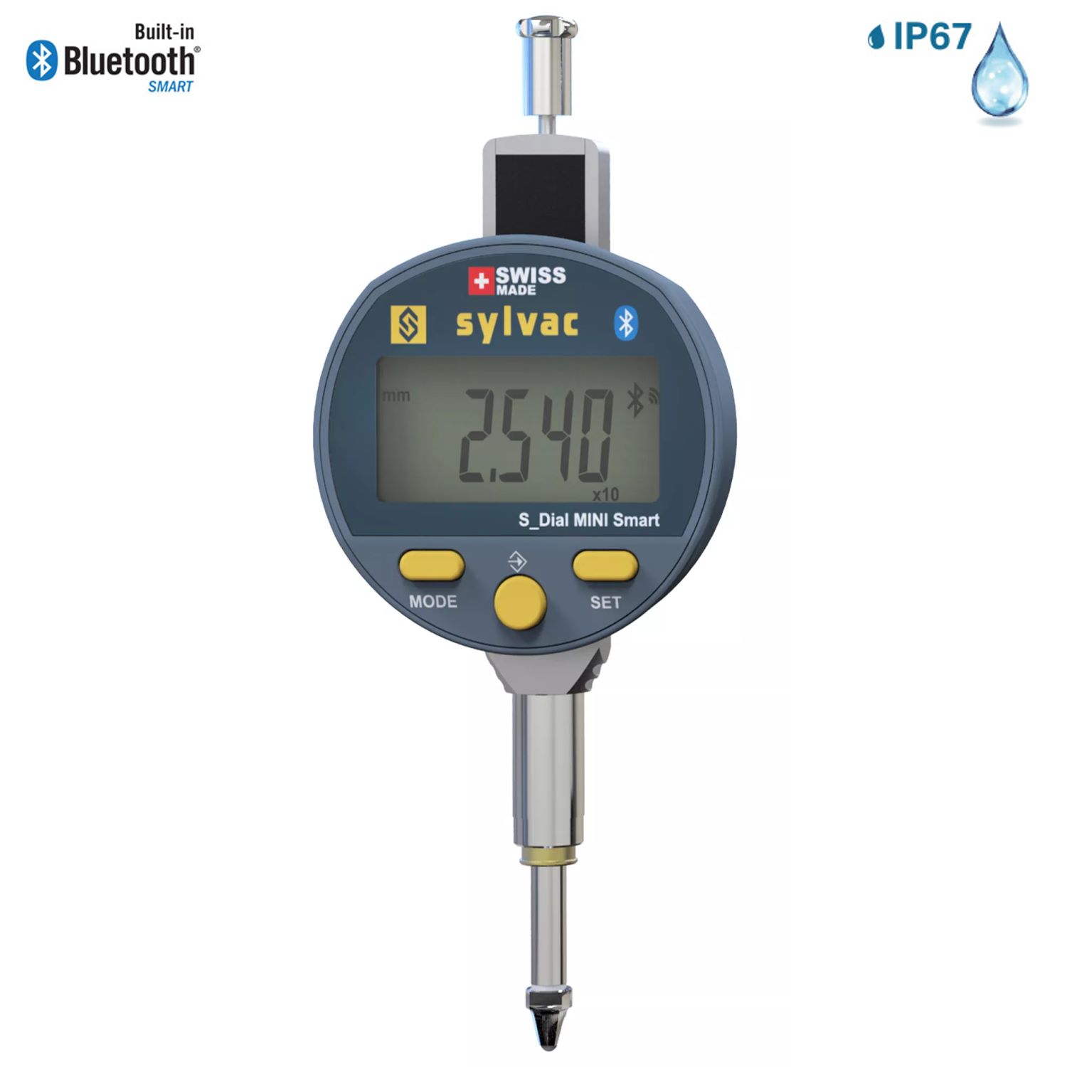 Digitale Messuhr Sylvac S_Dial MINI Smart Bluetooth® 0 - 12,5 mm SY2111-1021
