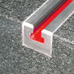 Führungs-T-Nute für Messplatten aus Hartgestein 400 mm, 4µ/1000mm