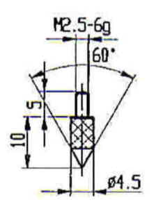 Messeinsatz Stahl 4,5 mm Ø KA573-13-60