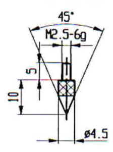 Messeinsatz Hartmetallbestückt 4,5 mm Ø KA573-13H