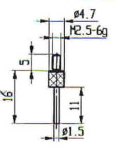 Messeinsatz Stahl 1,5 mm Ø KA573-14