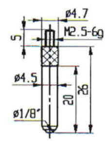 Messeinsatz Saphirbestückt 4,5 mm Ø KA573-17S