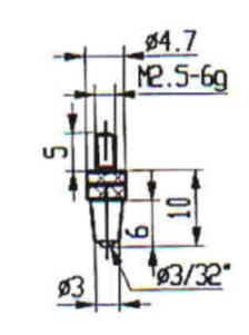 Messeinsatz Hartmetallbestückt 4,5 mm Ø KA573-21H