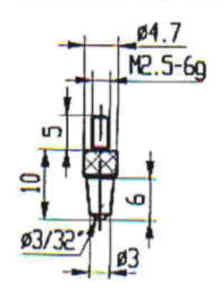 Messeinsatz Stahl 4,5 mm Ø KA573-21