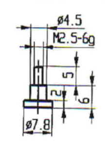 Messeinsatz Stahl 7,8 mm Ø KA573-22