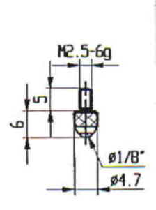 Messeinsatz Saphirbestückt 4,7 mm Ø KAM2-70S