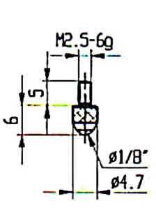 Messeinsatz Stahl 4,7 mm Ø KAM2-70