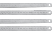 Starre Stahlmaßstäbe mit Ablesungen links nach rechts. Ablese - Typ B = 1/2 mm / mm Oberkante 1/2 mm und Unterkante 1mm Teilung