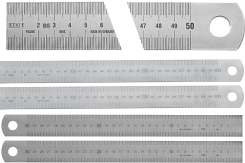 Rostfrei Stahlmaßstäbe in verschiedenen Ausführungen, verschiedene Ablesungtypen, Längen bis 12 Meter