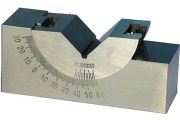 Winkel-Prismen verstellbar aus gehärteten Spezialstahl. Mit Winkelskalierung 0-60° und einen Prismeneinschnitt von 90°. Auf Wunsch auch paarweise bearbeitet lieferbar.